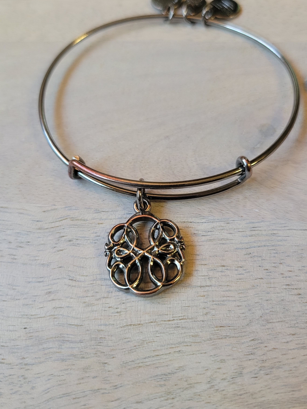 Alex And Ani Midnight Silver/Copper Path Of Life Bangle Bracelet